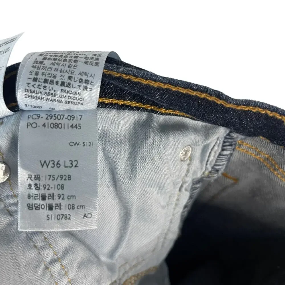 Levi's‎ NWOT 501 Men's Size W 36 X L 32 Dark Wash Straight Jeans